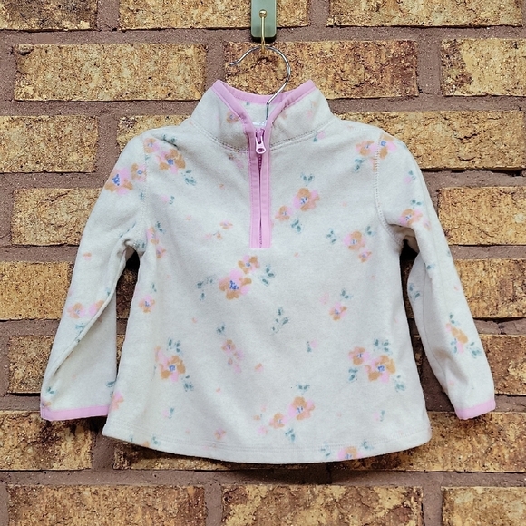 OshKosh B'gosh White and Pink Floral Sweater - Picture 1 of 6